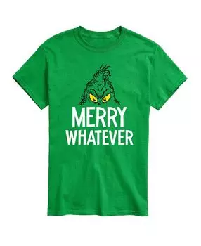 Мужская футболка с рисунком dr. seuss the grinch merry whatever AIRWAVES, зеленый