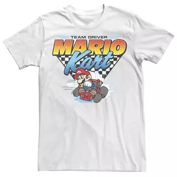 Мужская футболка с рисунком драйвера Nintendo Team Licensed Character