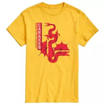 Мужская футболка с рисунком дракона House Of The Dragon Caraxes Licensed Character, желтый