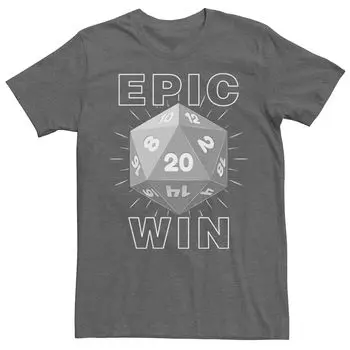 Мужская футболка с рисунком Epic Win Dice Licensed Character