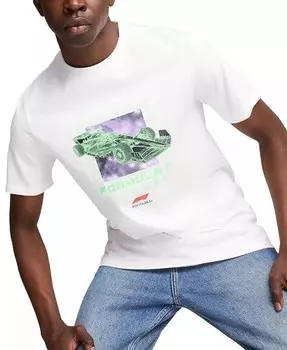 Мужская футболка с рисунком F1 Puma, белый