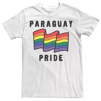 Мужская футболка с рисунком флага Gonzales Paraguay Pride Licensed Character