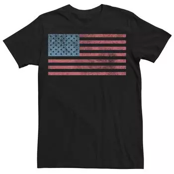 Мужская футболка с рисунком флага США и потертостями Licensed Character