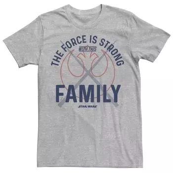 Мужская футболка с рисунком Force Is Strong Rebel Family Star Wars