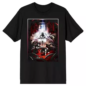 Мужская футболка с рисунком Fullmetal Alchemist Licensed Character, черный