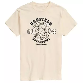 Мужская футболка с рисунком Garfield Athletic Dept. Running Licensed Character, цвет Cream