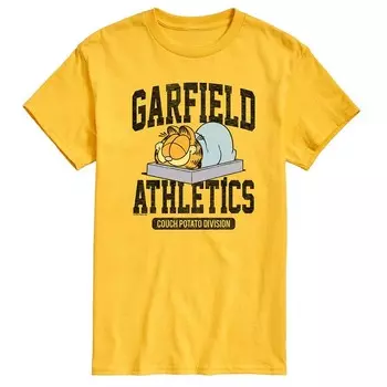 Мужская футболка с рисунком Garfield Athletics Coach Potato Division Licensed Character, желтый