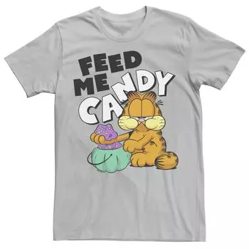Мужская футболка с рисунком Garfield "Feed Me Candy" Licensed Character