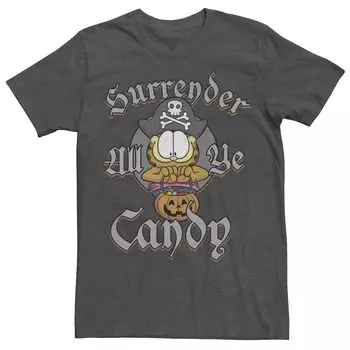 Мужская футболка с рисунком Garfield Surrender All Ye Candy Pirate Licensed Character