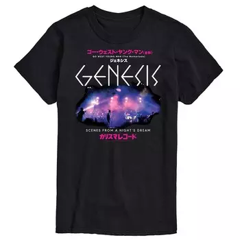 Мужская футболка с рисунком Genesis Go West Young Man Licensed Character, черный