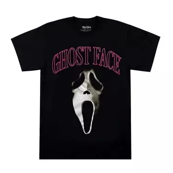 Мужская футболка с рисунком Ghostface Licensed Character, черный