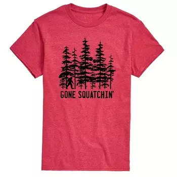 Мужская футболка с рисунком Gone Squatchin Licensed Character, красный