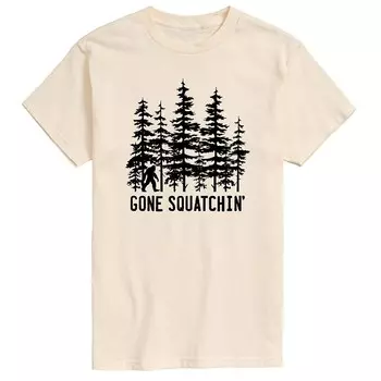 Мужская футболка с рисунком Gone Squatchin Licensed Character, цвет Beige Khaki