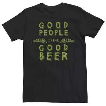 Мужская футболка с рисунком Good People Drink Good Beer Licensed Character