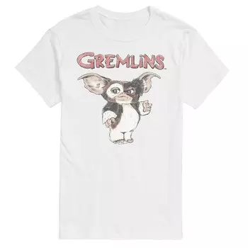 Мужская футболка с рисунком Gremlins Licensed Character, белый