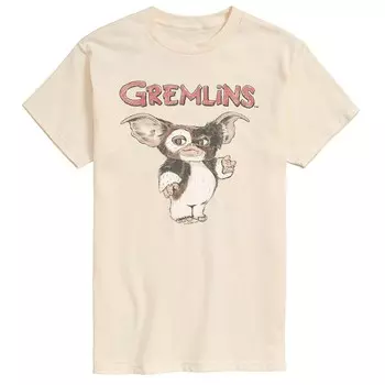 Мужская футболка с рисунком Gremlins Licensed Character, бежевый
