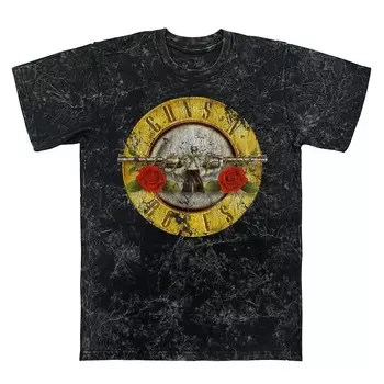 Мужская футболка с рисунком Guns N' Roses Licensed Character, цвет Black Mineral Wash
