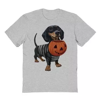 Мужская футболка с рисунком Happy Halloweenie Halloween Licensed Character, цвет Sport Gray