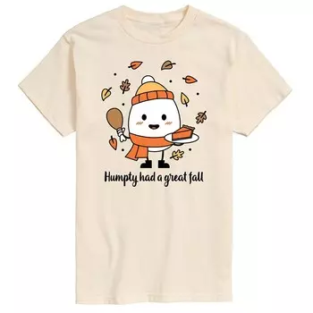 Мужская футболка с рисунком Humpty Had A Great Fall Licensed Character, бежевый