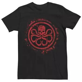 Мужская футболка с рисунком Hydra Splatter Icon из комиксов Marvel Licensed Character