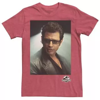 Мужская футболка с рисунком и фотографией «Парк Юрского периода» Ian Malcolm Head Shot Licensed Character