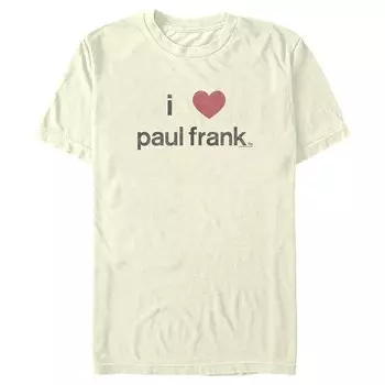 Мужская футболка с рисунком I Love Paul Frank Licensed Character, цвет Natural