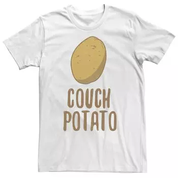 Мужская футболка с рисунком и текстом в виде портрета Couch Potato Licensed Character