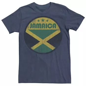 Мужская футболка с рисунком Jamaica Circle Licensed Character, цвет Navy Heather