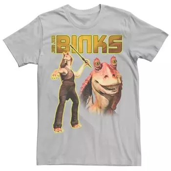 Мужская футболка с рисунком Jar Jar Binks Star Wars Licensed Character