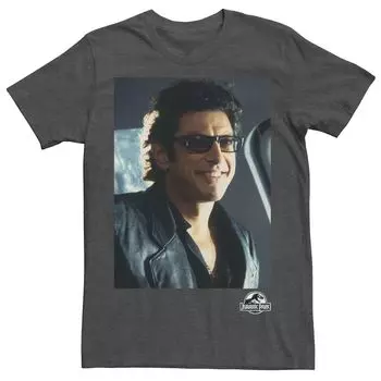 Мужская футболка с рисунком Jurassic Park Goldblum Sly Smile Licensed Character