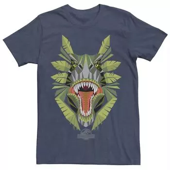 Мужская футболка с рисунком Jurassic World Tikisaur Leaf Face Roar Licensed Character