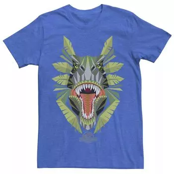 Мужская футболка с рисунком Jurassic World Tikisaur Leaf Face Roar Licensed Character