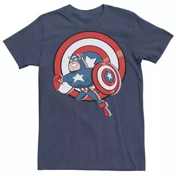 Мужская футболка с рисунком Капитана Америки Marvel Licensed Character