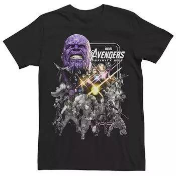 Мужская футболка с рисунком карандаша Marvel Avengers Infinity War Licensed Character