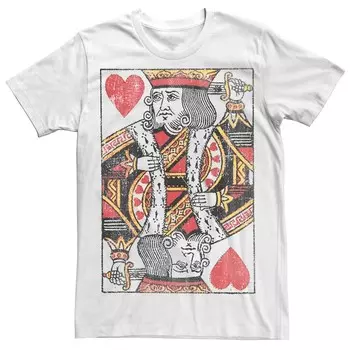 Мужская футболка с рисунком King Of Hearts Licensed Character, белый