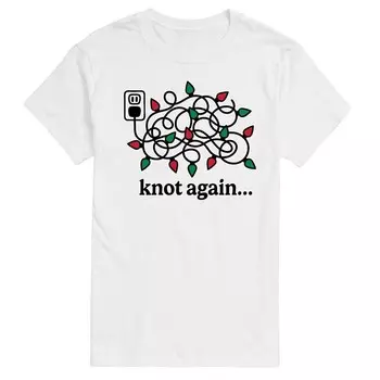 Мужская футболка с рисунком Knot Again Lights Licensed Character, белый