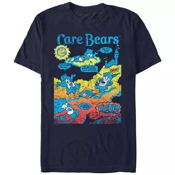 Мужская футболка с рисунком комиксов Care Bears Licensed Character, темно-синий