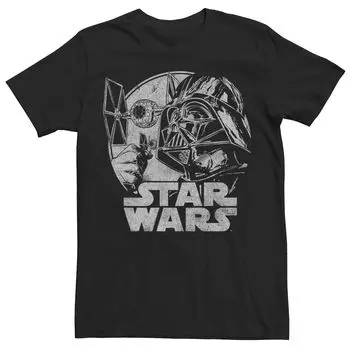 Мужская футболка с рисунком корабля Vader Star Wars