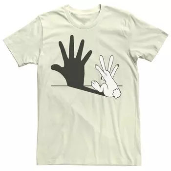 Мужская футболка с рисунком кролика Hand Shadow Licensed Character, цвет Natural