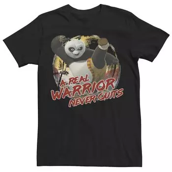 Мужская футболка с рисунком Kung Fu Panda 2 Po A Real Warrior Never Quiet Action Pose Licensed Character