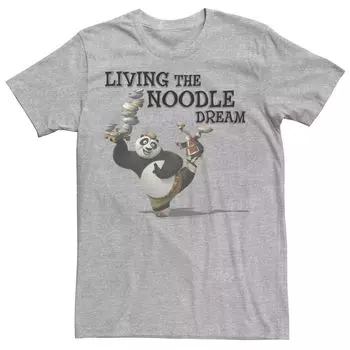 Мужская футболка с рисунком Kung Fu Panda Po And Mr. Ping Living The Noodle Dream Licensed Character