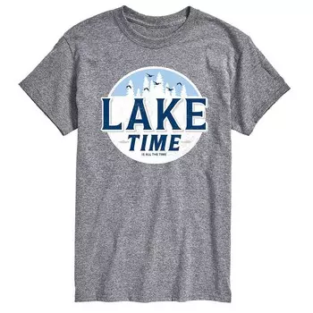 Мужская футболка с рисунком Lake Time Licensed Character, серый