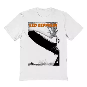 Мужская футболка с рисунком Led Zeppelin Zep Sketch Licensed Character, белый