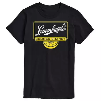 Мужская футболка с рисунком Leinenkugel Shandy Lemon Licensed Character, черный