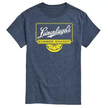 Мужская футболка с рисунком Leinenkugel Shandy Lemon Licensed Character, цвет Heather Blue