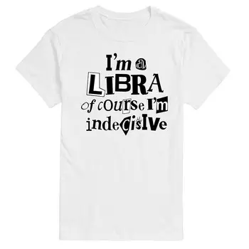 Мужская футболка с рисунком Libra Indecisive Licensed Character, белый