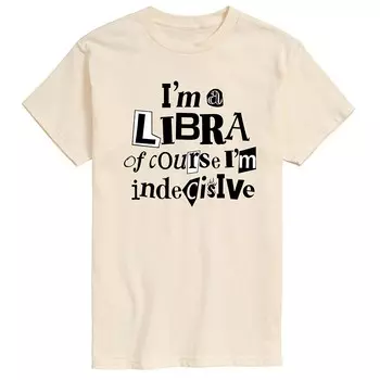 Мужская футболка с рисунком Libra Indecisive Licensed Character, цвет Cream
