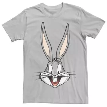 Мужская футболка с рисунком Looney Tunes Bugs Bunny Face Licensed Character