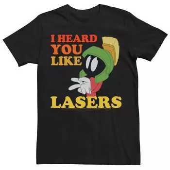 Мужская футболка с рисунком Looney Tunes Marvin I Heard You Like Lasers Licensed Character