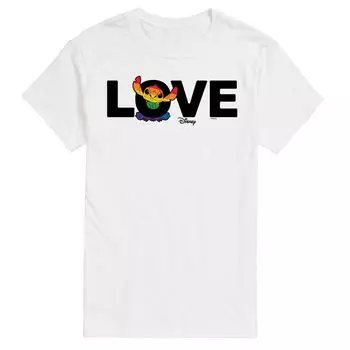 Мужская футболка с рисунком Love Stitch Disney's Lilo & Stitch License, белый